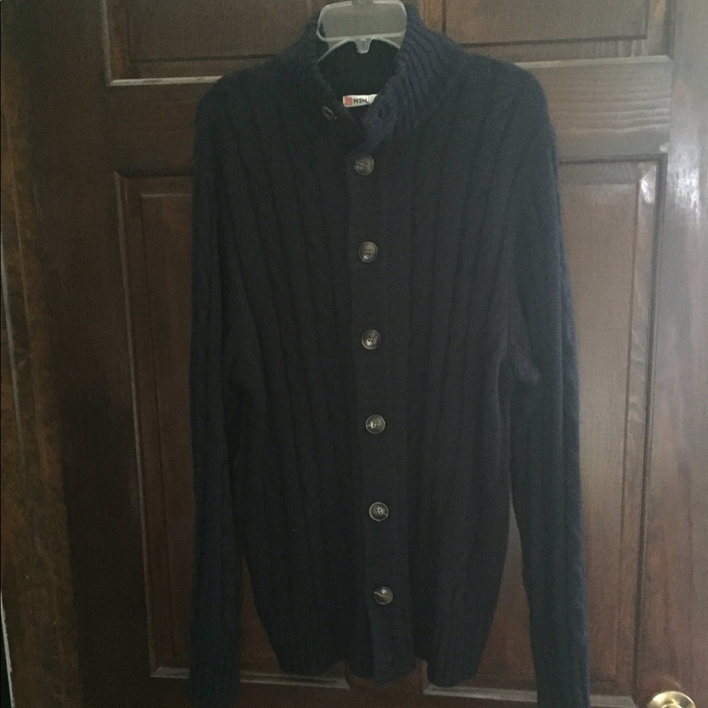 H2H Mens Casual Slim Fit Cardigan Sweater Knitted